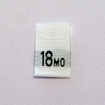 18 Months Size Tags