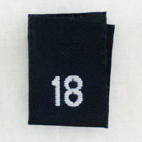 Size 18 Size Tags- Black