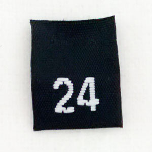 Size 24 Size Tags- Black