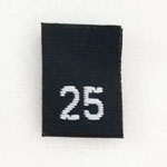 Size 25 Size Tags- Black