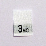 3 Months Size Tags