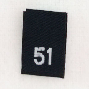 Size 51 Size Tags- Black