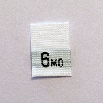 6 Months Size Tags