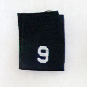 Size 9 Size Tags- Black