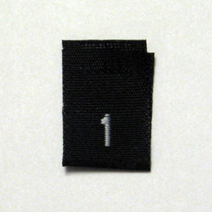 Size 1 Size Tags - Black