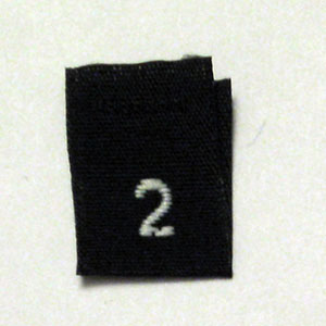 Size 2 Size Tags- Black