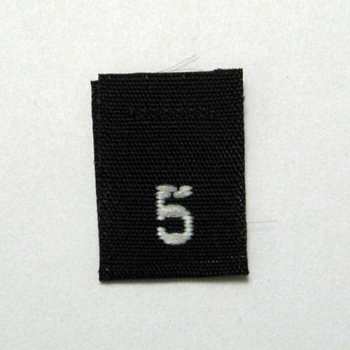 Size 5 Size Tags- Black 