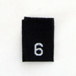 Size 6 Size Tags- Black 