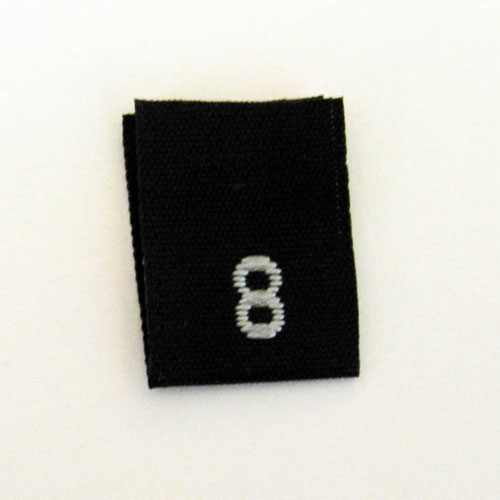 Size 8 Size Tags- Black