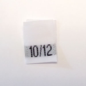 Size 10 / 12 Size Tags
