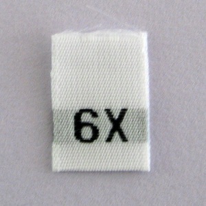 Size 6X Size Tags