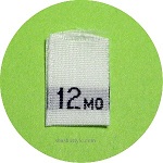 12 Months Size Tags
