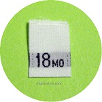 18 Months Size Tags