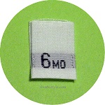 6 Months Size Tags