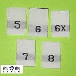 Mixed Size Tags Size 5 - Size 8