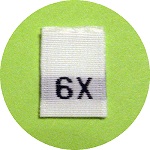 Size 6X Size Tags