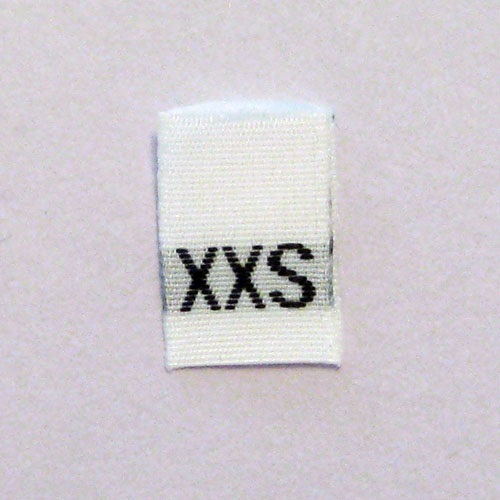 Extra Extra Small Size Tags